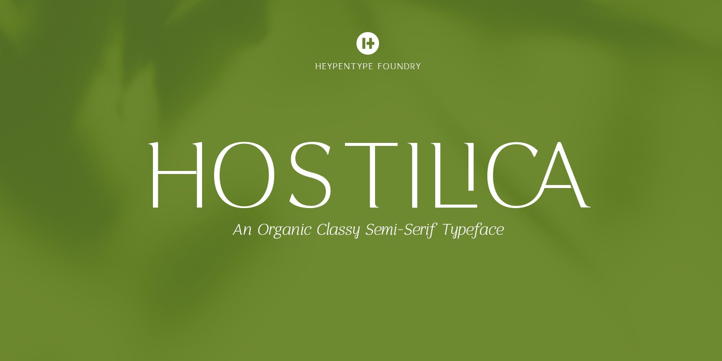 Beispiel einer Hostilica Thin-Schriftart